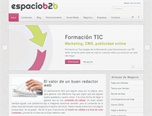 Tablet Screenshot of espaciob2b.com